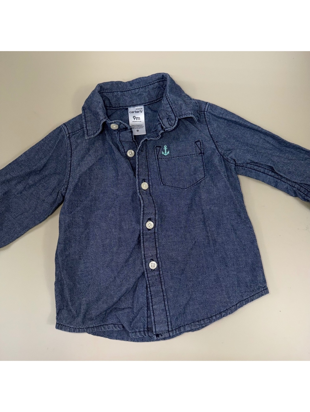 Carter’s Baby Chambray Button Down Shirt 9M